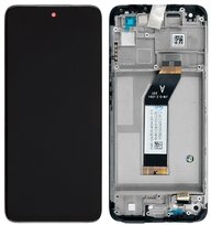 Oryginalny wyświetlacz LCD + ekran dotykowy Xiaomi Redmi 10 (2021) 560002K19A00 SERVICE PACK czarny z ramką