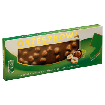 Orzeszkowa. Czekolada mleczna z całymi orzechami laskowymi, 200g - Empik