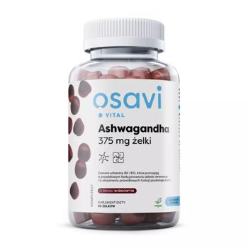 Osavi - Ashwagandha 375 mg, Wiśnia, 90 żelek - Osavi