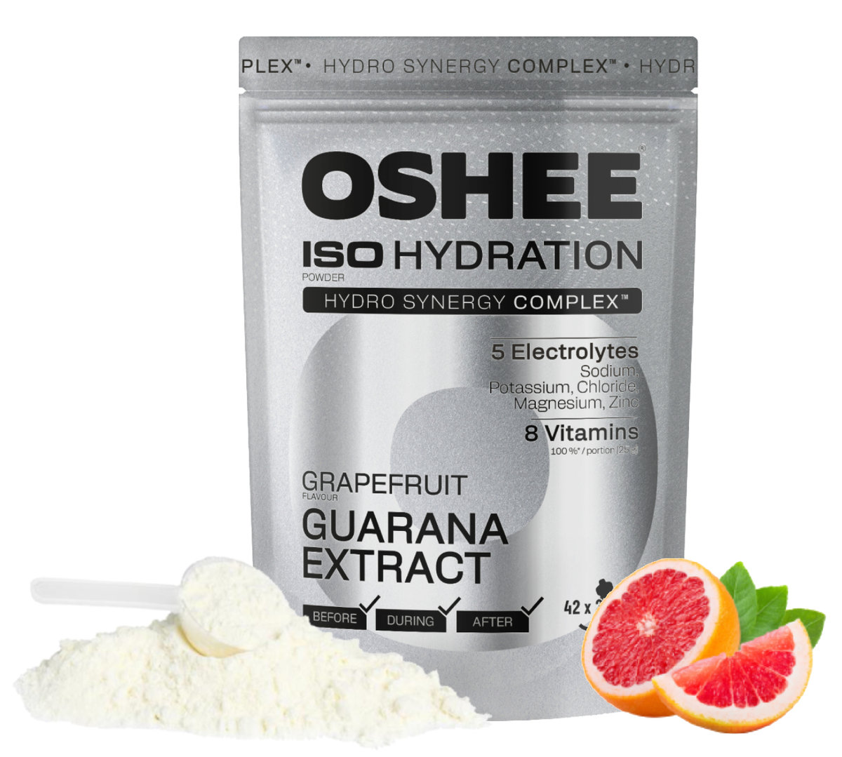 Oshee ISO Hydration OSHEE Grapefruit Guarana - proszek 1050 g napój izotoniczny elektrolity witaminy kofeina sport regeneracja energia trening