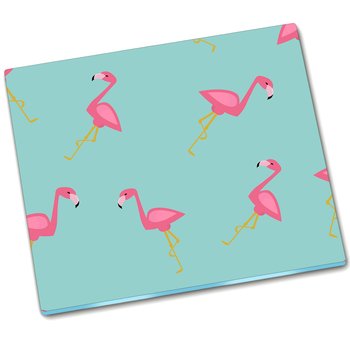 Osłona kuchenna deska szklana Flamingi - 60x52 cm - Tulup