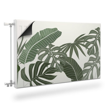 Osłona MAGNETYCZNA Kaloryfera Tropikalne Liście MONSTERA Rośliny 90cm x 60cm - Muralo