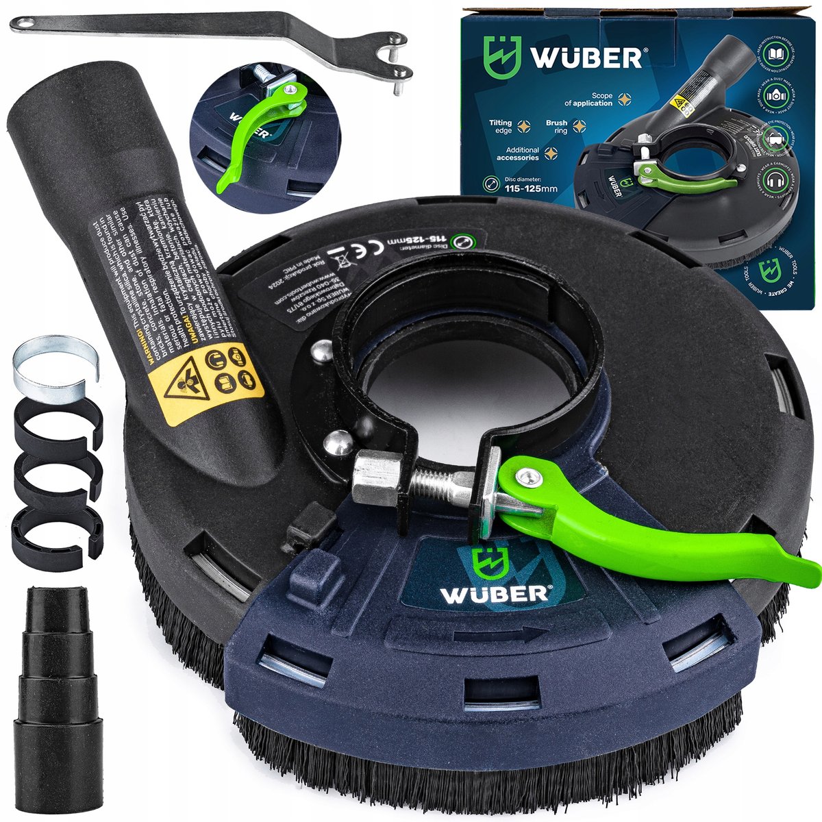 Osłona Przeciwpyłowa Odsysająca Do Szlifierki Kątowej 115-125Mm Wuber