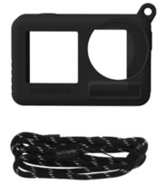 Osłona silikonowa etui case czarny + smycz Sunnylife dla DJI Osmo Action 3./ 4