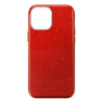 Osłona tylna do Apple iPhone 12 / 12 Pro Glitter Zdejmowana Sztywna silikonowa czerwona - Avizar