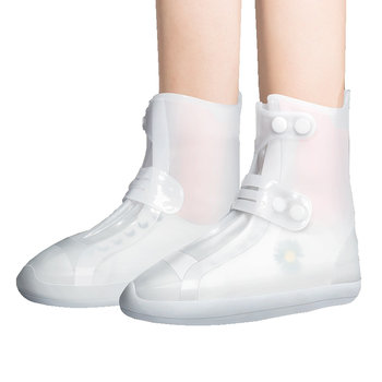 Osłona wodoodporna przeciwdeszczowa na buty pokrowiec kalosze białe transparentne 25cm - Inna marka