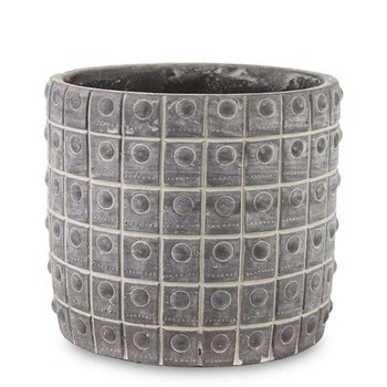 Osłonka Ceramiczna Brązowa Kwadratowa H:12.5 Cm - ART-POL