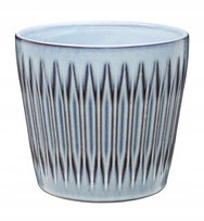 Osłonka ceramiczna do kwiatów granatowy14 cm