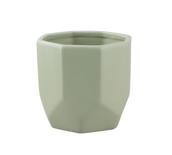 Osłonka ceramiczna TAJEMNICZY OGRÓD, zielona, 10x10,5x10,5 cm - Tajemniczy ogród