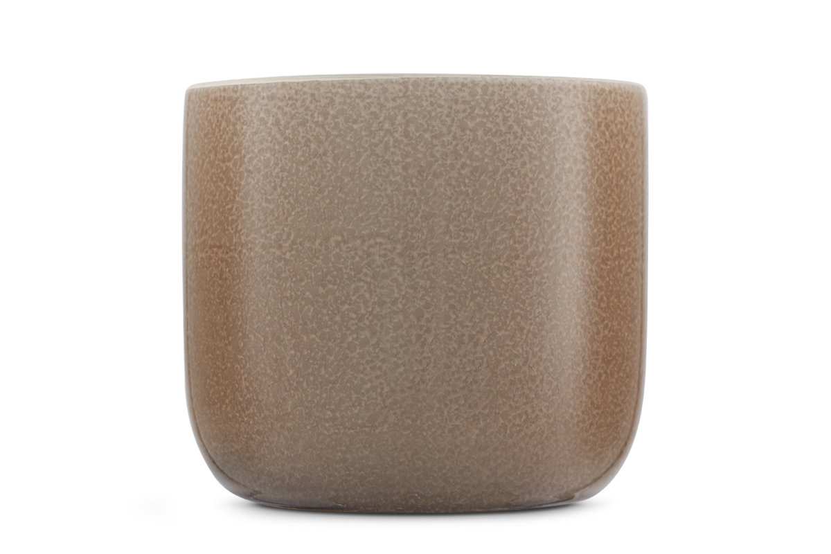 Osłonka do kwiatów ETON brązowy, Ø16,5/h15,5 , 100% ceramka