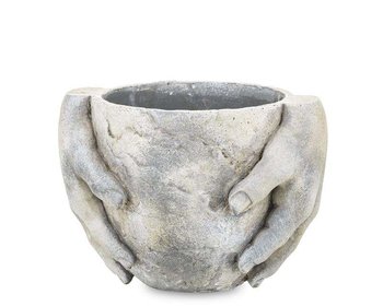 Osłonka Donica Z Dłońmi Na Kwiaty, Cement H:14,5Cm - ART-POL