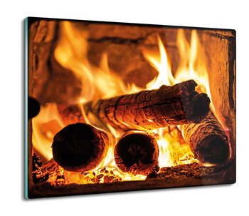 osłonka kuchenna ze szkła Drewno żar ogień 60x52, ArtprintCave - ArtPrintCave