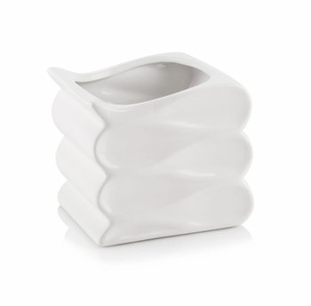 Osłonka Na Doniczkę Ceramiczna Biała Glamour 15cm - ABC