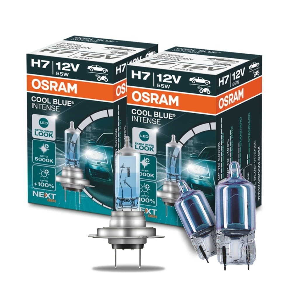 Osram COOL BLUE Intense NextGen H7 PX26d 12V 55W 2 Szt. + Osram W5W ...