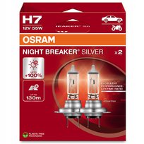 OSRAM H7 12V 55W PX26d NIGHT BREAKER SILVER do +100% jaśniejsze światło Osram