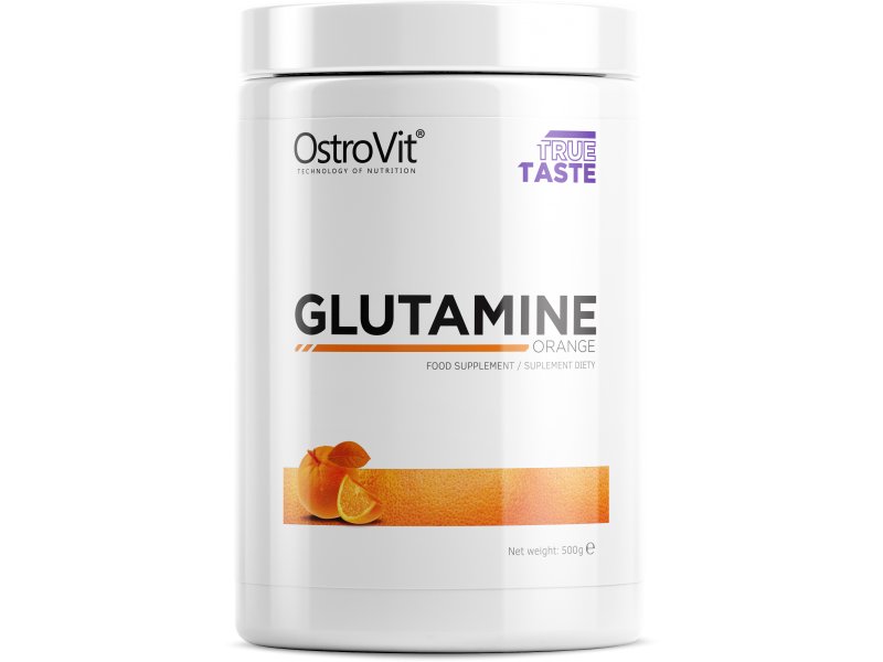 Фото - Амінокислоти OstroVit , L-Glutamine + Taurine, pomarańcza, 500 g 