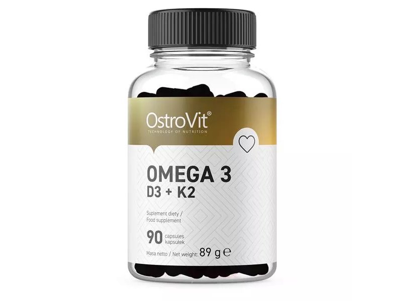Фото - Вітаміни й мінерали Kaps Optik Suplement diety, Ostrovit, Omega 3 D3 + K2, 90 kaps 