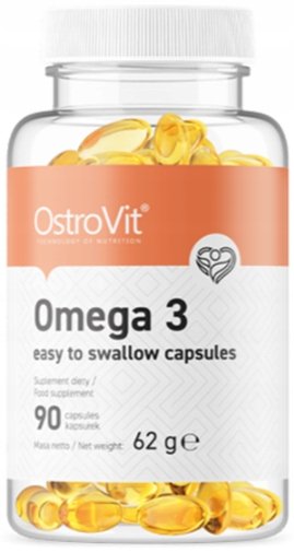Фото - Вітаміни й мінерали OstroVit Suplement diety, , Omega 3 Easy To Shallow Kwasy Omega, 90 Kap. 