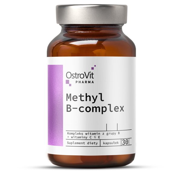Фото - Передтренувальний комплекс OstroVit Pharma Methyl B-Complex 30 Caps 