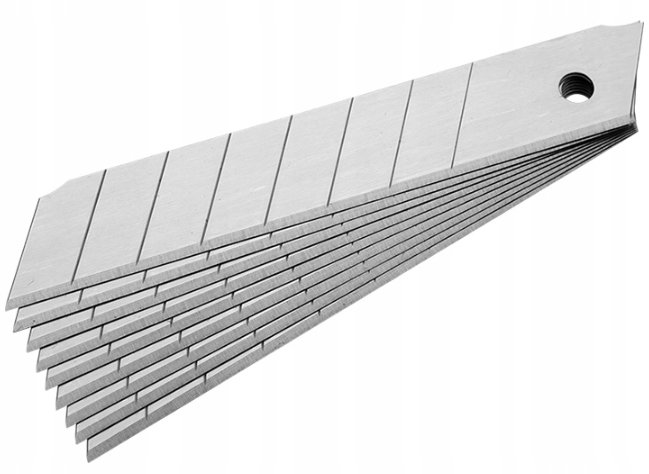 Ostrza do Noża Ostrze Wymienne Łamane 18 Mm 10 Szt-Zdjęcie-0