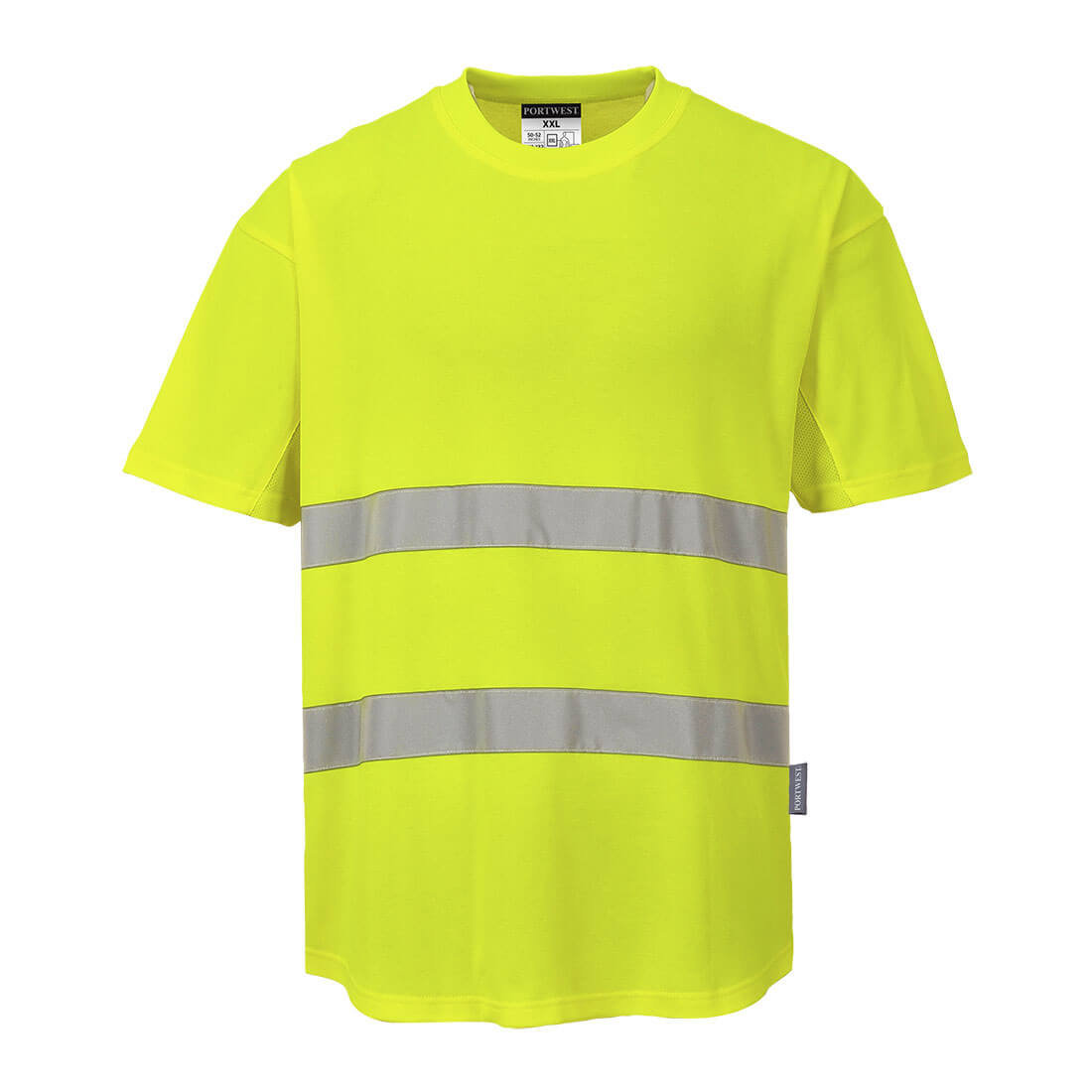 Фото - Засоби захисту Portwest Ostrzegawczy T-shirt z panelami z siatki Żółty M 