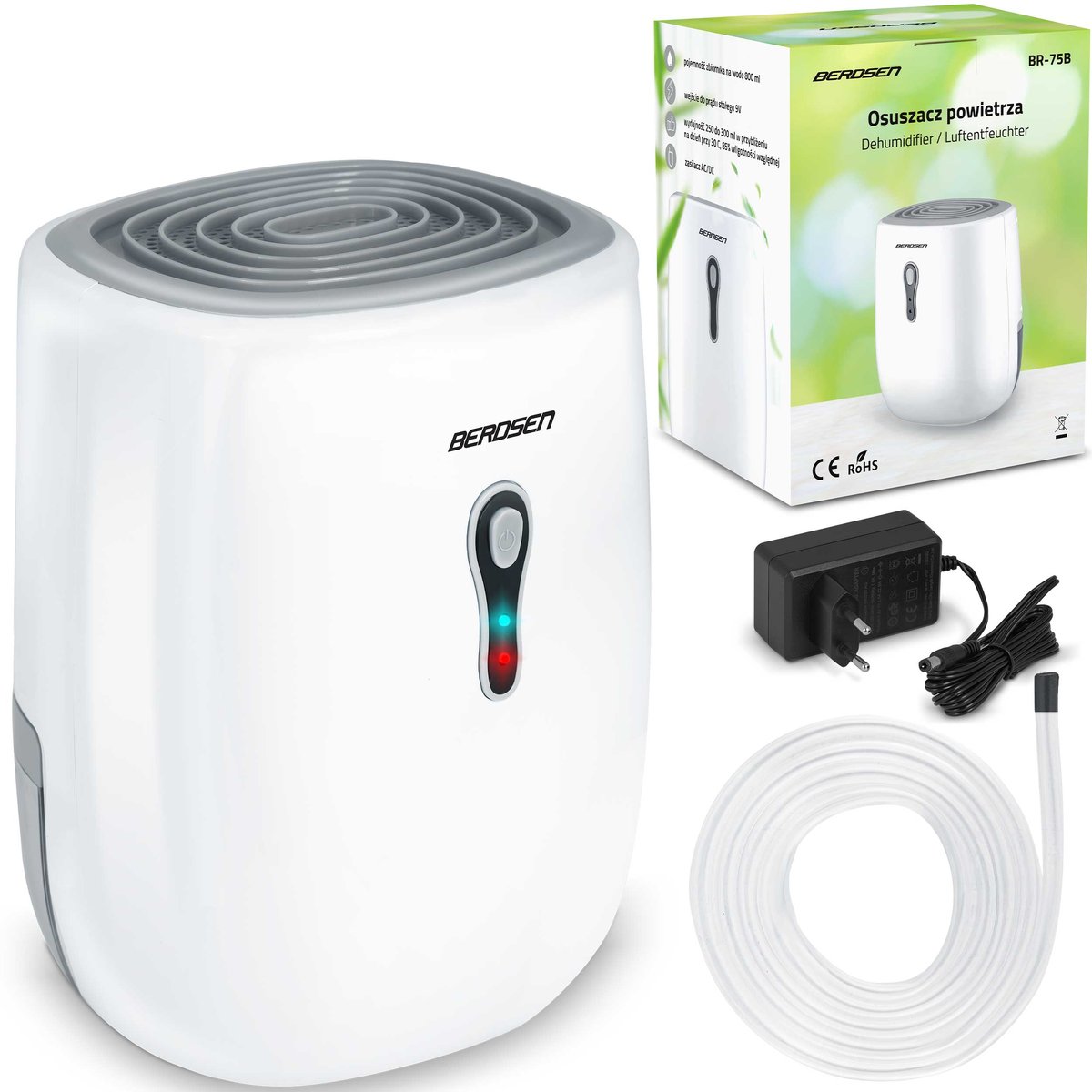 Osuszacz powietrza, pochłaniacz wilgoci Berdsen BR-75B 22,5w 800ml 0.3 l/24 h-Zdjęcie-0