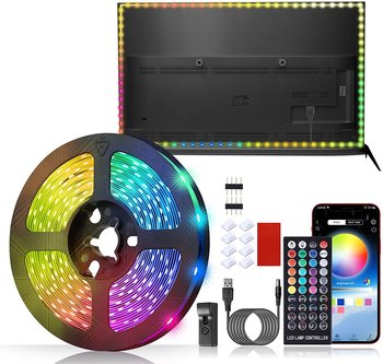 Oświetlenie LED do telewizorów 3M. Oświetlenie LED do telewizorów, podświetlenie telewizorów, paski LED USB z pilotem, paski LED zmieniające kolor 5050 RGB DIY (3M) - Inny producent
