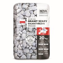 Otoczak Granitowo-Szary DALMATYŃCZYK 30-60 mm 20 kg