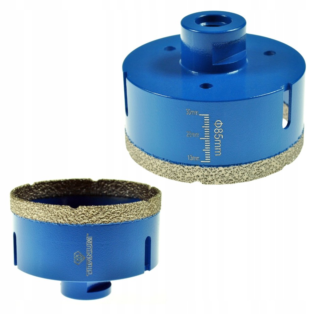Otwornica koronka diamentowa 85mm do gresu płytek wiertło M14 Titanium