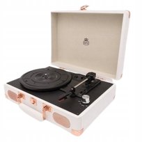 Outlet GPO Gramofon Retro Soho Miedziany Biały Retro funkcja auto-stop GPO