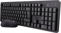 Outlet Trust YmoII Silent Keyboard Mouse Set Bezprzewodowy hiszpański układ Trust
