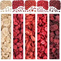 Owoce Liofilizowane Zestaw Mix 5 Malina Truskawka Banan Żurawina Jeżyna