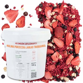 Owoce Liofilizowane Zestaw Mix Malina Porzeczka Jabłko Truskawka 100 G - Green Touch