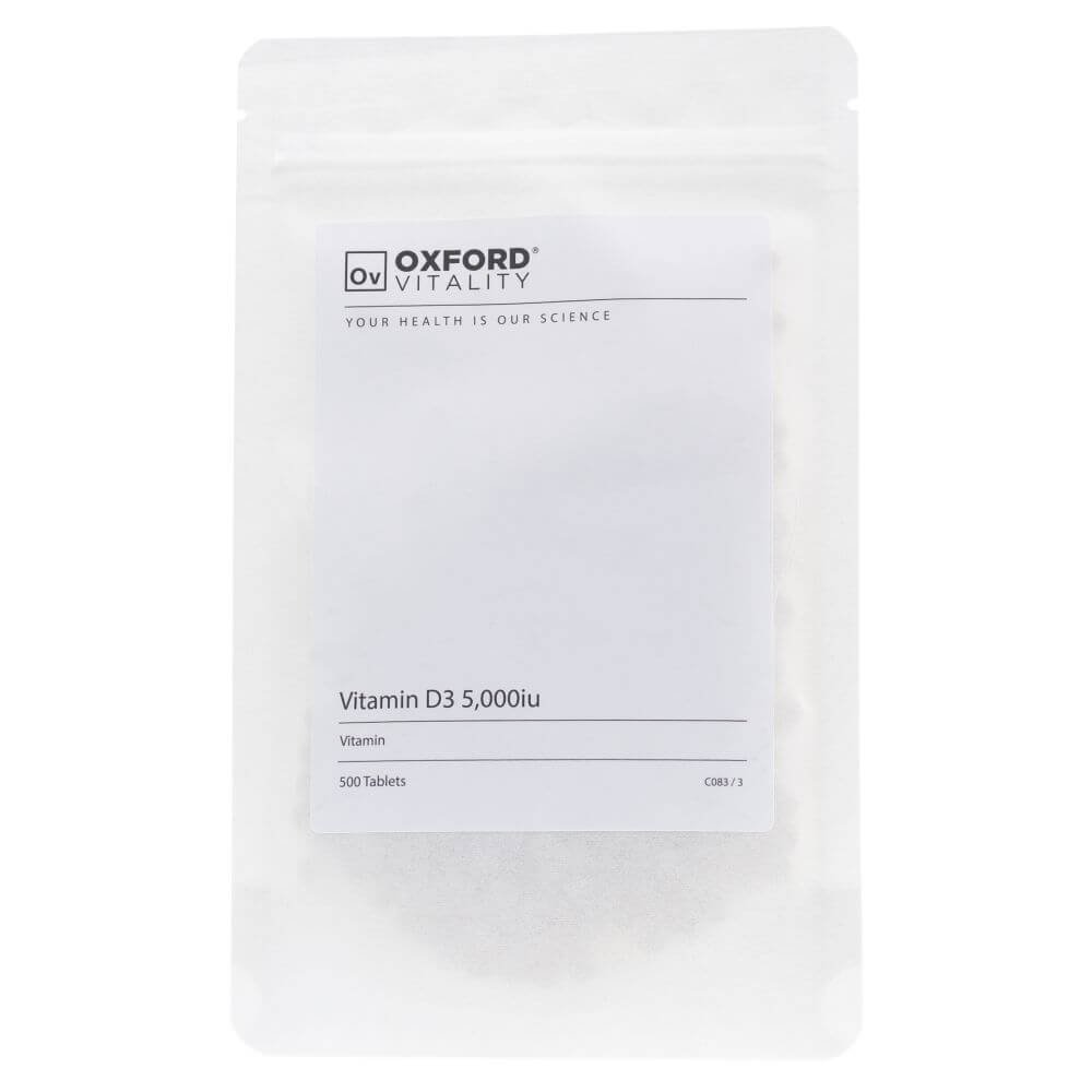 Oxford Vitality, Witamina D3 5000 IU, 500 tabletek Sklep
