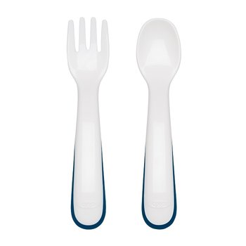 Oxo, Sztućce plastikowe w Etui, Navy, 12m+ - OXO