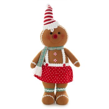 Ozdoba świąteczna Doll lalka 23x13x57 brązowa - Eurofirany