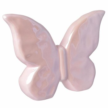 Ozdobna figurka z ceramiki - różowy motyl Papilio 7,5 cm - Duwen