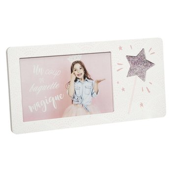 Ozdobna ramka na zdjęcia GLITTER, biała z gwiazdą - Atmosphera for kids