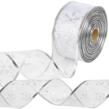 Ozdobna wstążka taśma LED z 250 diodami na choinkę 25 m srebrna - Inny producent