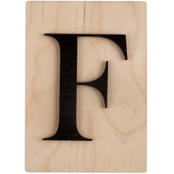 Ozdobne drewniane litery w stylu Scrabble - 14,9 x 10,5 cm F - Inny producent