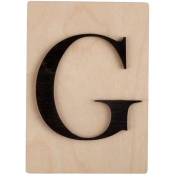 Ozdobne drewniane litery w stylu Scrabble - 14,9 x 10,5 cm G - Inny producent