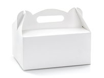 Ozdobne Pudełka Na Ciasto, Biały, 19X14X9cm (1 Op. / 10 Szt.) PartyDeco
