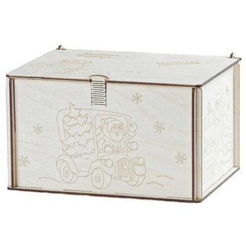 Ozdobne pudełko drewniane Boże Narodzenie - Manufaktura Graweru