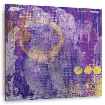 Ozdobny deco panel FEEBY, Abstrakcja, fiolet, 60x60 cm - Feeby