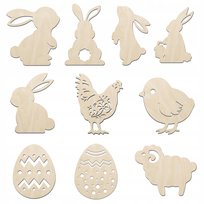 Ozdoby z drewna na Wielkanoc 100SZT do dekoracji