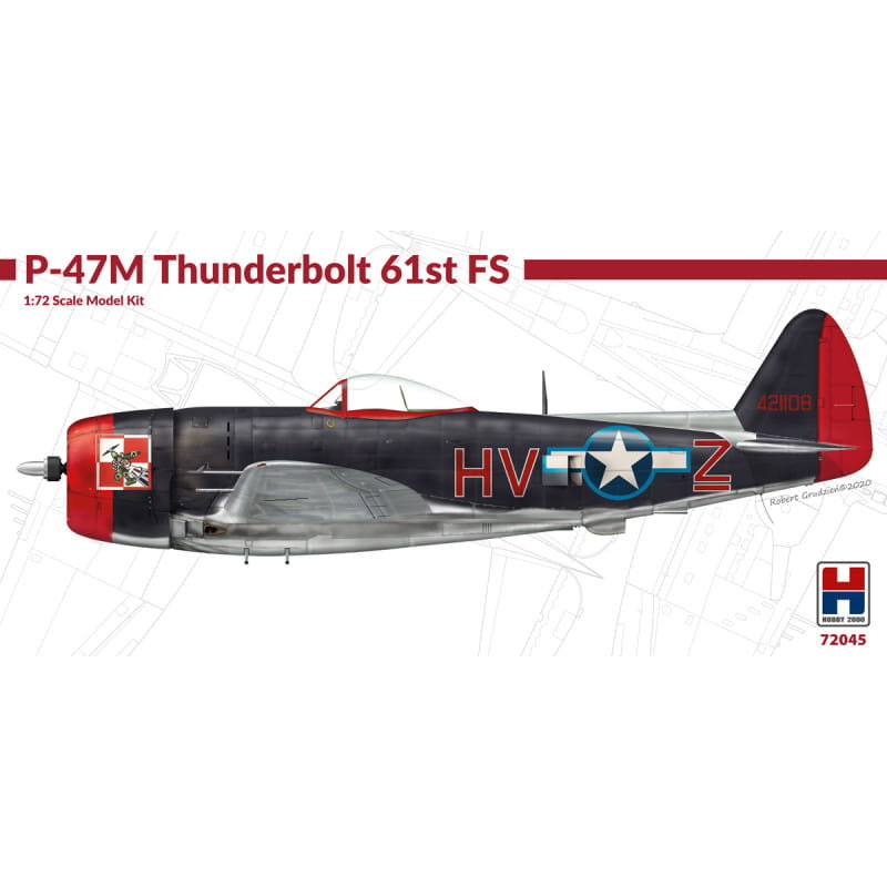 Фото - Збірна модель P-47M Thunderbolt 61st FS 1:72 Hobby 2000 72045