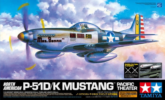 Фото - Збірна модель TAMIYA P-51D/K Mustang  1:32  60323 (Pacific Theater)