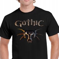 P291 KOSZULKA MĘSKA GOTHIC GRA LOGO GAME PC CZARNA PREZENT BAWEŁNA L JHK