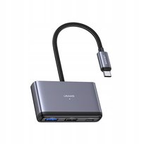 P4Y HUB US-SJ628 5w1 USB-C / 1x USB 3.0 1x USB-C 1x USB 2.0 5 Gb/s szary
