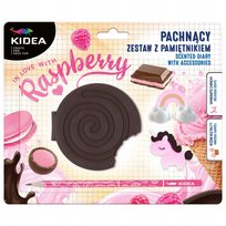 PACHNĄCY PAMIĘTNIK Z AKCESORIAMI MALINOWY KREM OŁÓWEK 2 GUMKI KIDEA